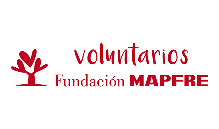 Logo Voluntarios Fundación MAPFRE blanco