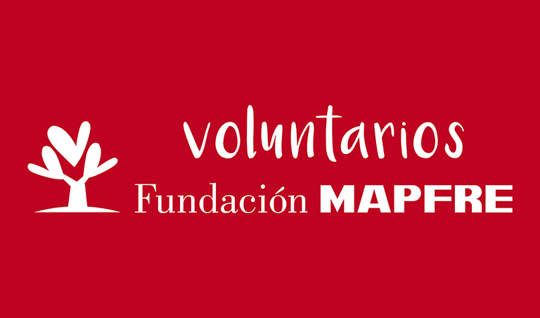Logo Voluntarios Fundación MAPFRE rojo