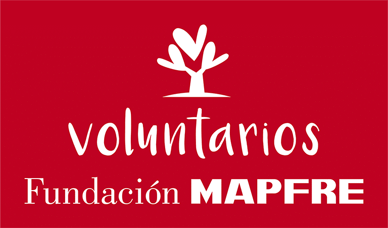 Logo Voluntarios Fundación MAPFRE rojo